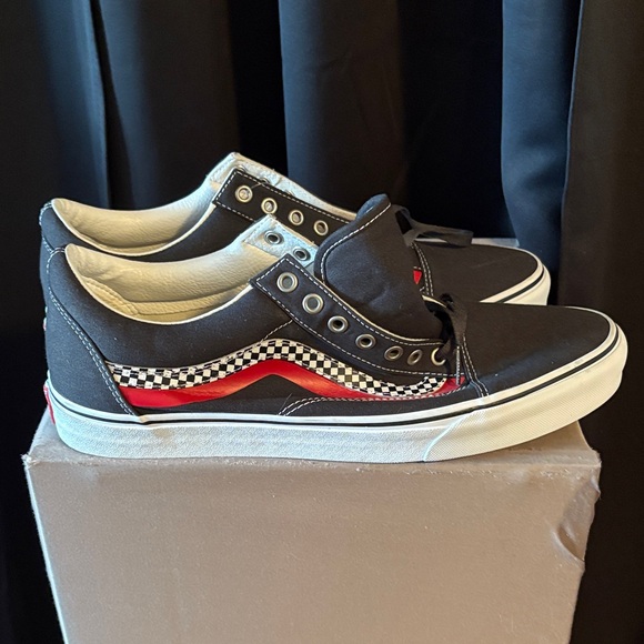 Vans Other - Vans Black and Red Checkered Sneakers